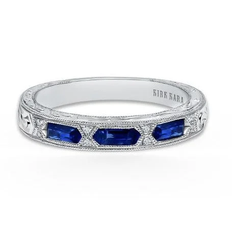 bridal set engagement rings for women-Sapphire Wedding Band