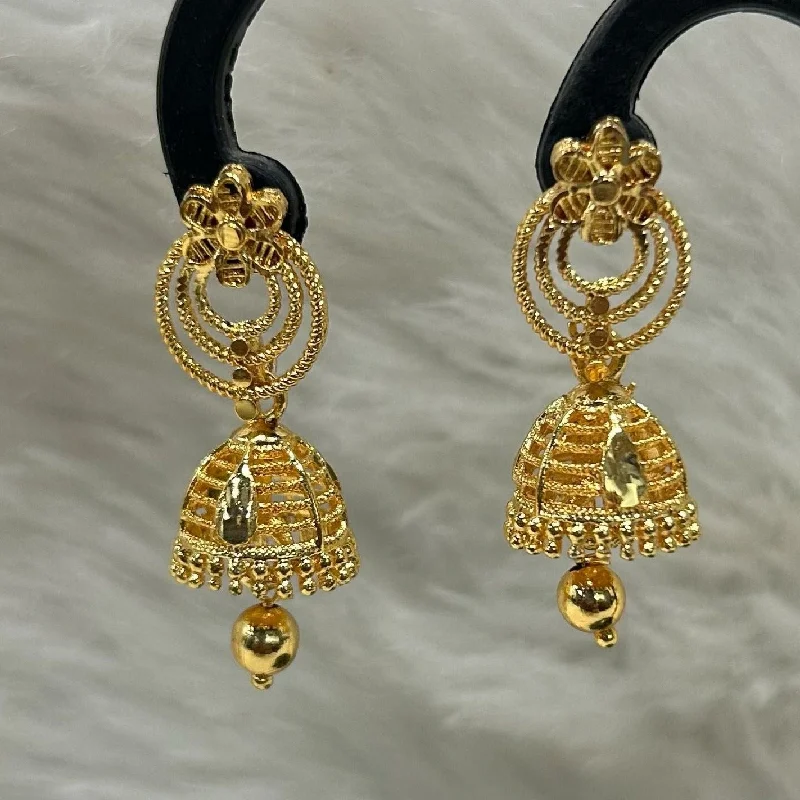 trendy earrings for women-Infinity Jewels Gold Plated Jhumki Earrings