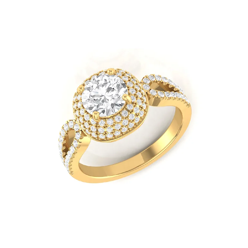 vintage diamond rings for women-Heavy LGD Solitaire Ring