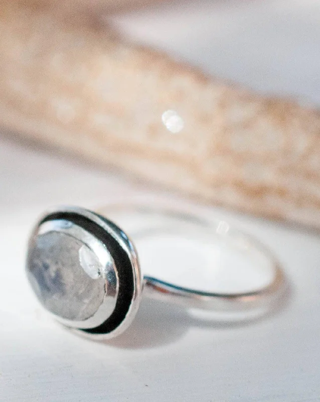 cocktail rings for women-Moonstone ~ Sterling Silver 925 ~MR089