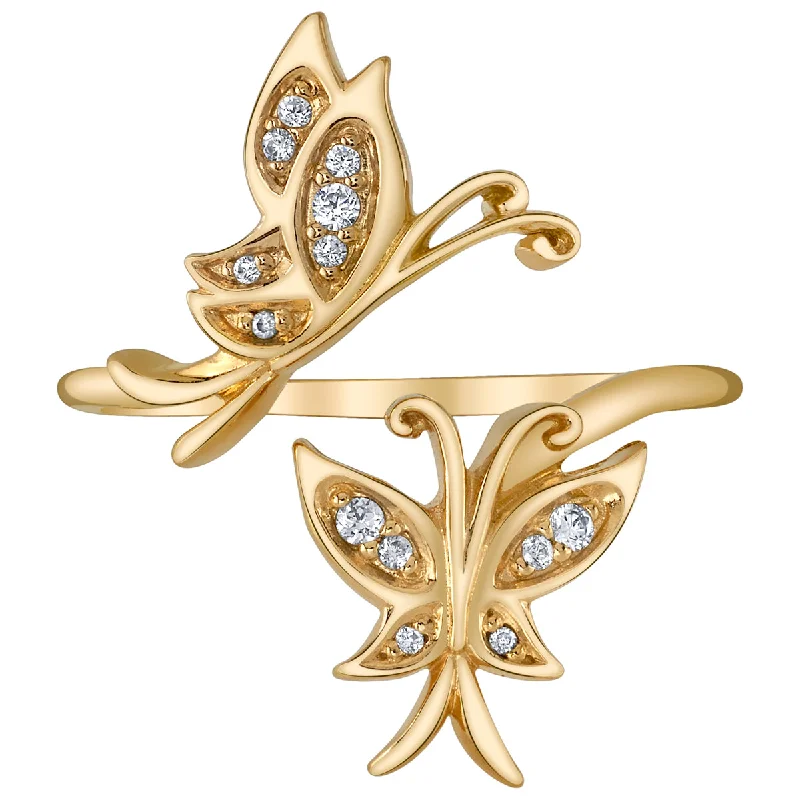 unique rings for women-Disney X RockLove ENCANTO Mirabel Golden Butterfly Ring