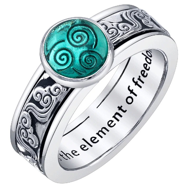 opal rings for women-Avatar The Last Airbender X RockLove Airbender Spinner Ring