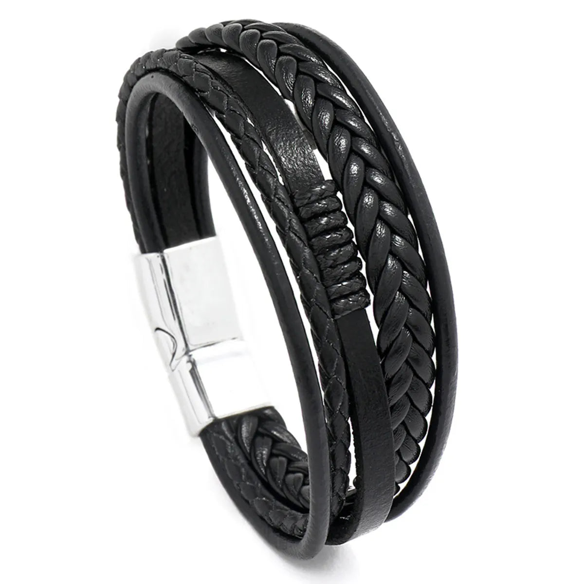 Black Leather and White Buckle 20.5cm