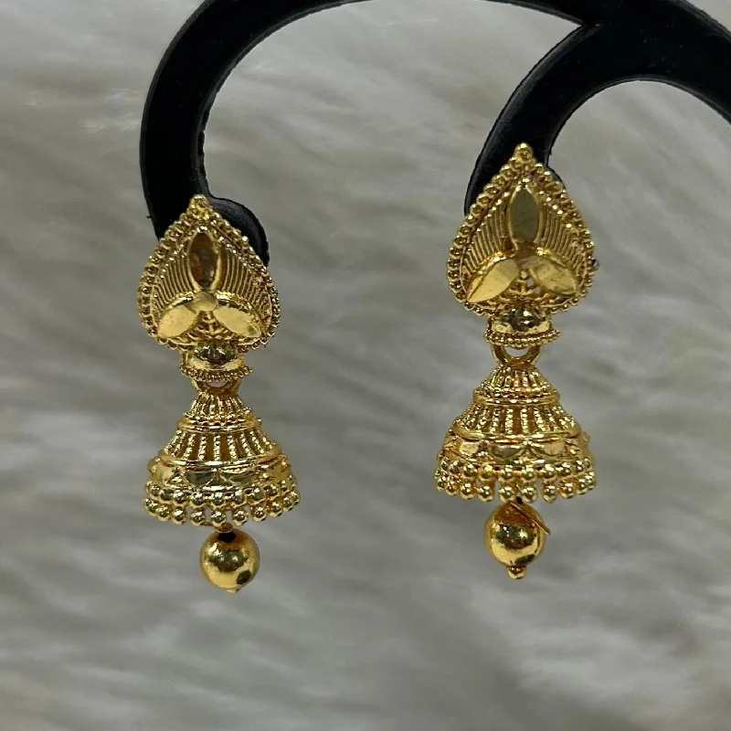 minimalist gold earrings for women-Infinity Jewels Gold Plated Jhumki Earrings