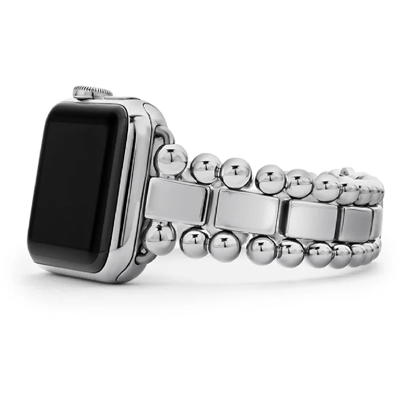 silver tennis bracelets for women-Lagos Stainless Steel Smart Caviar Watch Bracelet 38-40mm